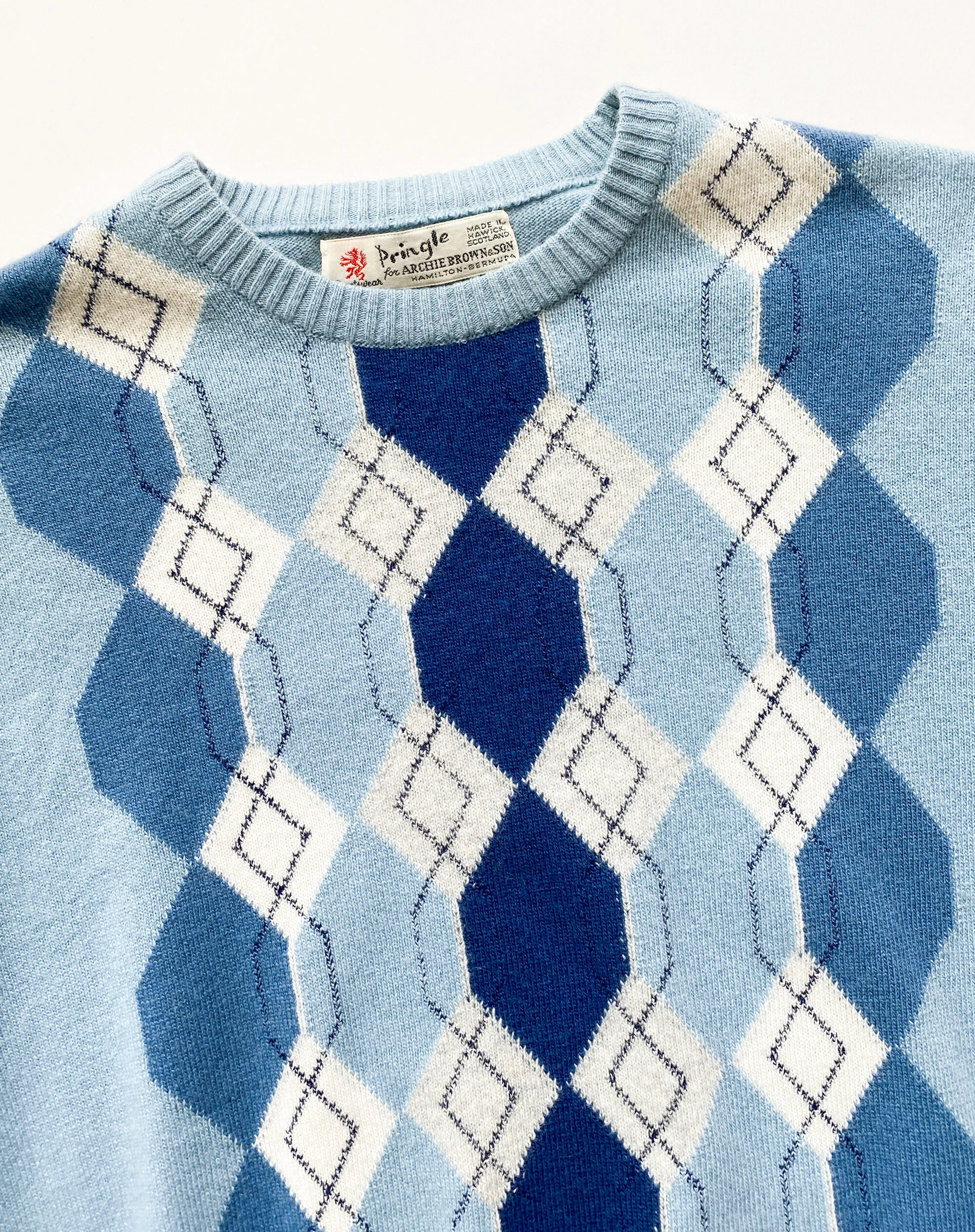 1970s Pringle of Scotland Argyle Cashmere Sweater — Wayward Collection